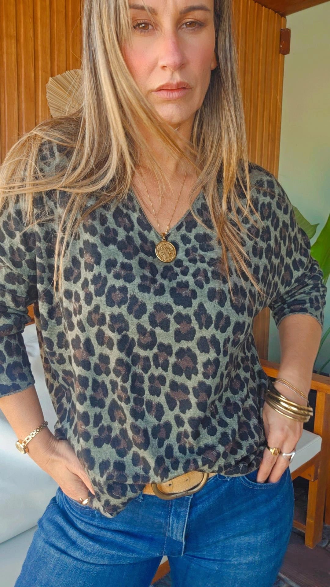 SWETER LEOPARDO