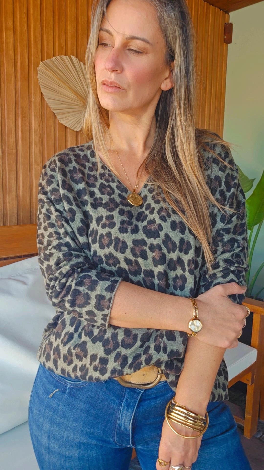 SWETER LEOPARDO
