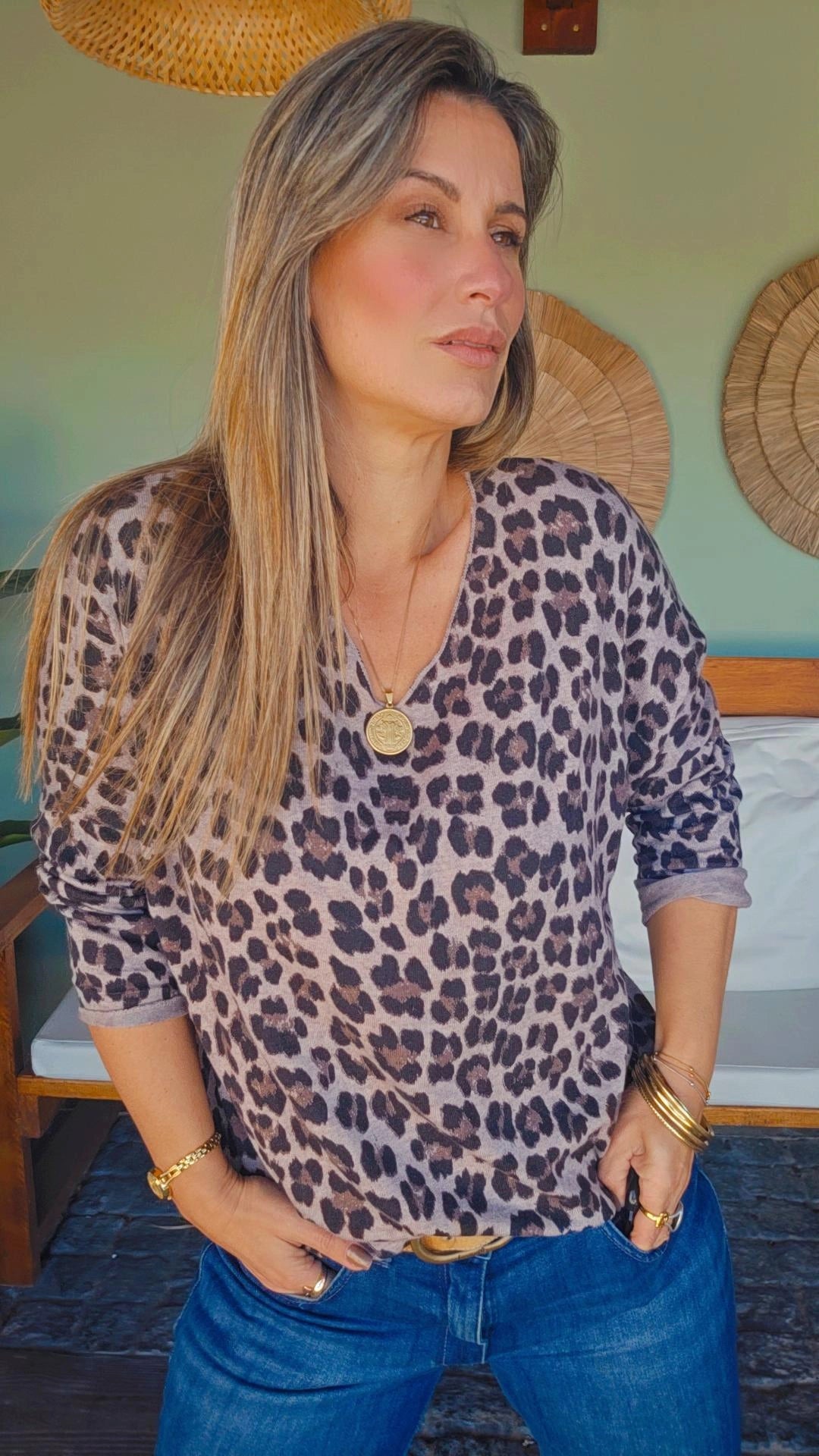 SWETER LEOPARDO